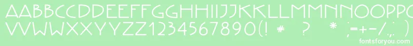 CreativetypeBold Font – White Fonts on Green Background
