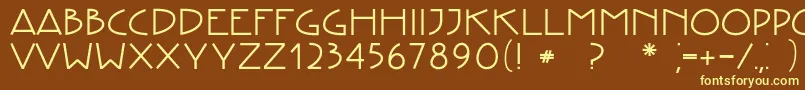 CreativetypeBold Font – Yellow Fonts on Brown Background