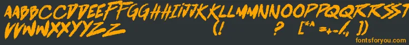 BattleBreathBoldItalic Font – Orange Fonts on Black Background