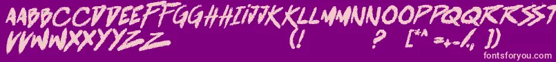 BattleBreathBoldItalic Font – Pink Fonts on Purple Background