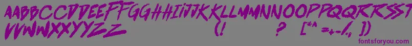 BattleBreathBoldItalic Font – Purple Fonts on Gray Background