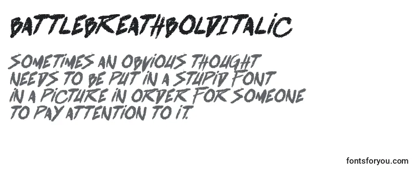 BattleBreathBoldItalic Font
