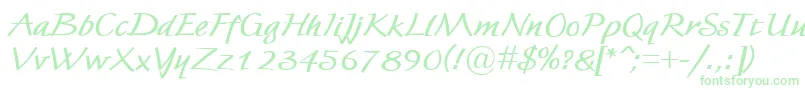 FortunaBold Font – Green Fonts on White Background