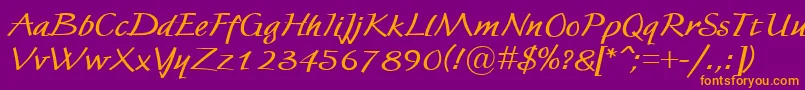 FortunaBold Font – Orange Fonts on Purple Background
