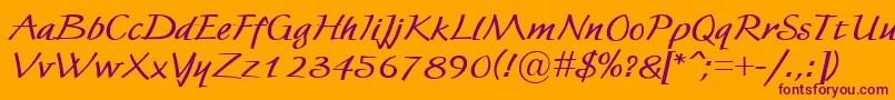 FortunaBold Font – Purple Fonts on Orange Background