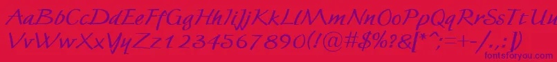 FortunaBold Font – Purple Fonts on Red Background