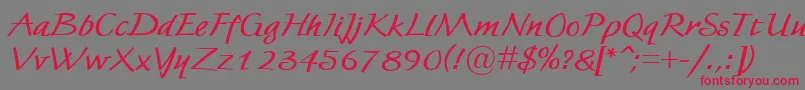 FortunaBold Font – Red Fonts on Gray Background