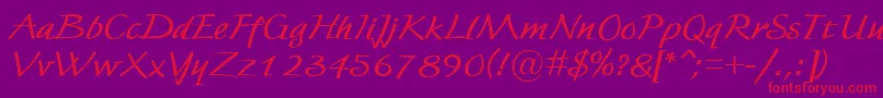 FortunaBold Font – Red Fonts on Purple Background