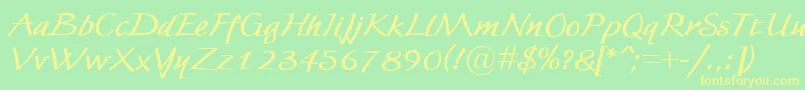 FortunaBold Font – Yellow Fonts on Green Background