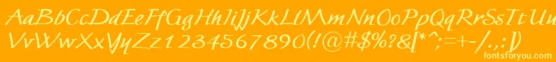 FortunaBold Font – Yellow Fonts on Orange Background