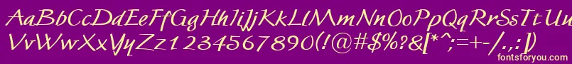 FortunaBold Font – Yellow Fonts on Purple Background