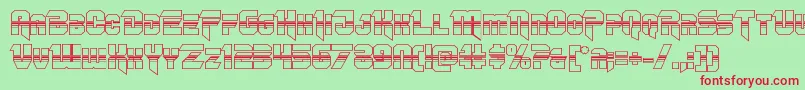 Omegaforcehalf3D11 Font – Red Fonts on Green Background
