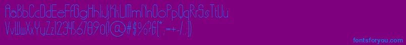 LinotypefunnybonesTwo Font – Blue Fonts on Purple Background