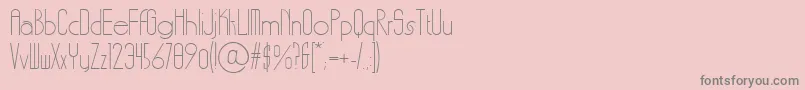 LinotypefunnybonesTwo-Schriftart – Graue Schriften auf rosa Hintergrund