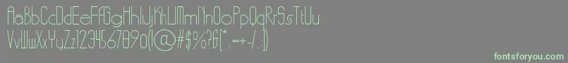 Fonte LinotypefunnybonesTwo – fontes verdes em um fundo cinza