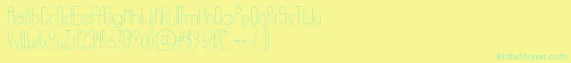 LinotypefunnybonesTwo Font – Green Fonts on Yellow Background