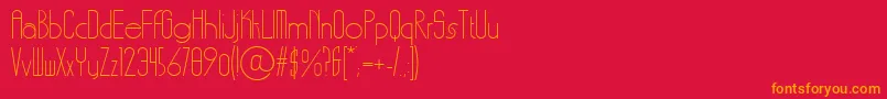 LinotypefunnybonesTwo Font – Orange Fonts on Red Background