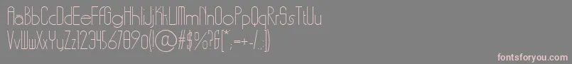 Czcionka LinotypefunnybonesTwo – różowe czcionki na szarym tle