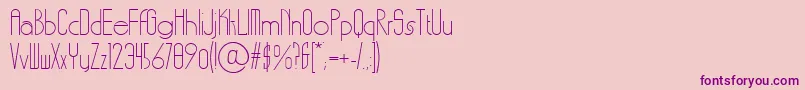 LinotypefunnybonesTwo Font – Purple Fonts on Pink Background