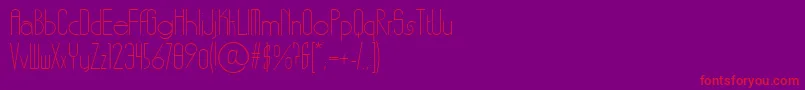 LinotypefunnybonesTwo Font – Red Fonts on Purple Background