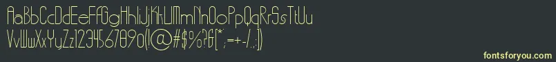Fonte LinotypefunnybonesTwo – fontes amarelas em um fundo preto