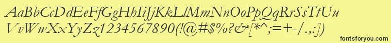 Шрифт GaramondРљСѓСЂСЃРёРІ – чёрные шрифты на жёлтом фоне