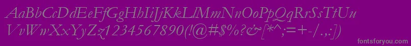 GaramondРљСѓСЂСЃРёРІ Font – Gray Fonts on Purple Background