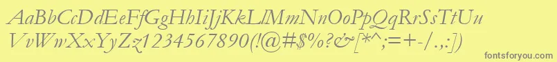 GaramondРљСѓСЂСЃРёРІ Font – Gray Fonts on Yellow Background