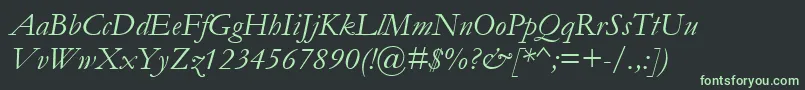 フォントGaramondРљСѓСЂСЃРёРІ – 黒い背景に緑の文字