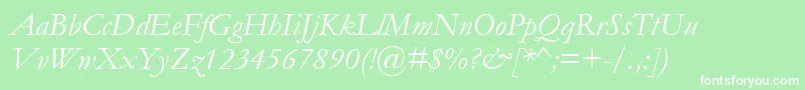 GaramondРљСѓСЂСЃРёРІ Font – White Fonts on Green Background