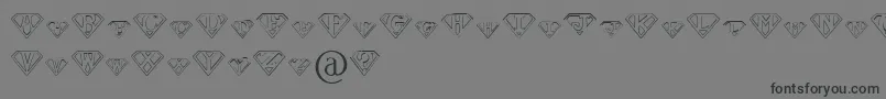 Police PaulsSuperFont – polices noires sur fond gris