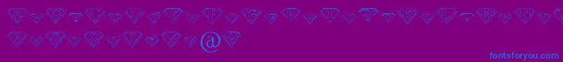PaulsSuperFont Font – Blue Fonts on Purple Background