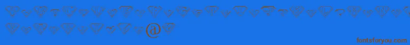 PaulsSuperFont Font – Brown Fonts on Blue Background