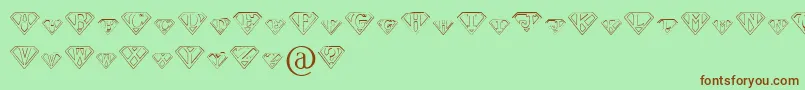 PaulsSuperFont Font – Brown Fonts on Green Background