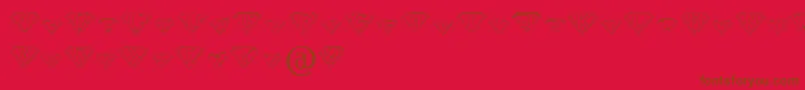 Шрифт PaulsSuperFont – коричневые шрифты на красном фоне