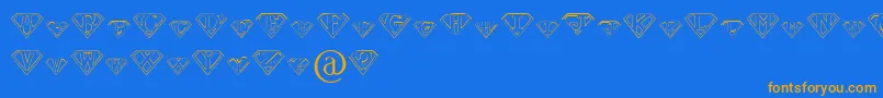 PaulsSuperFont Font – Orange Fonts on Blue Background