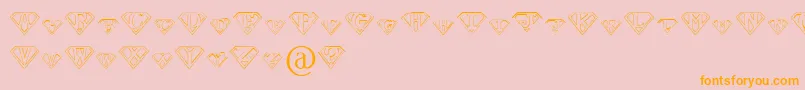 PaulsSuperFont Font – Orange Fonts on Pink Background