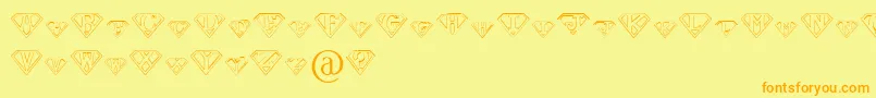 PaulsSuperFont Font – Orange Fonts on Yellow Background