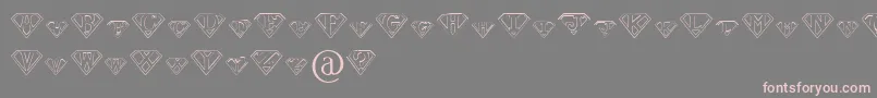 PaulsSuperFont-Schriftart – Rosa Schriften auf grauem Hintergrund