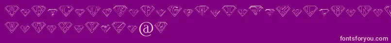 PaulsSuperFont Font – Pink Fonts on Purple Background
