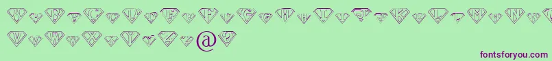 PaulsSuperFont Font – Purple Fonts on Green Background