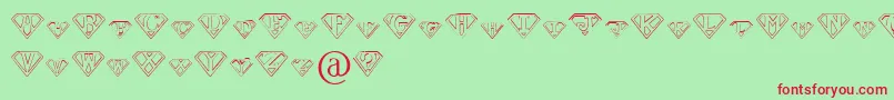 PaulsSuperFont Font – Red Fonts on Green Background