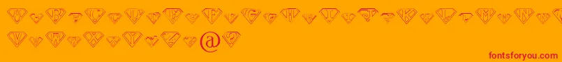 PaulsSuperFont Font – Red Fonts on Orange Background