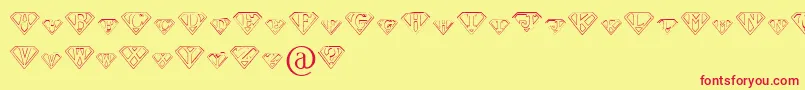 PaulsSuperFont Font – Red Fonts on Yellow Background