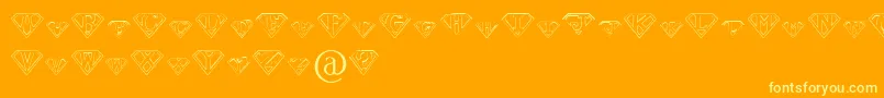 PaulsSuperFont Font – Yellow Fonts on Orange Background