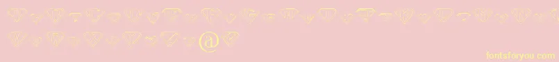 PaulsSuperFont Font – Yellow Fonts on Pink Background