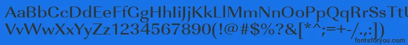 Urwimperialtmedextwid Font – Black Fonts on Blue Background