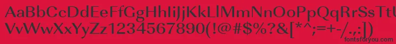 Urwimperialtmedextwid Font – Black Fonts on Red Background