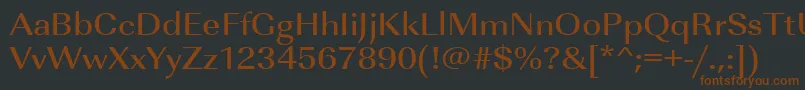 Urwimperialtmedextwid Font – Brown Fonts on Black Background