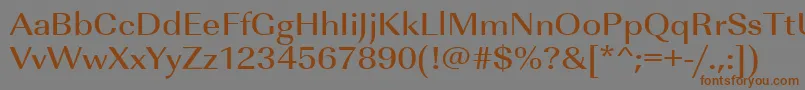 Urwimperialtmedextwid-fontti – ruskeat fontit harmaalla taustalla
